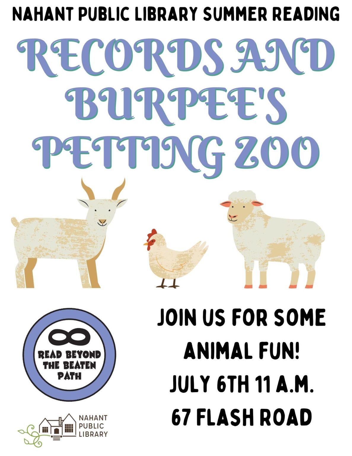 Records and Burpee's Petting Zoo Nahant Public Library